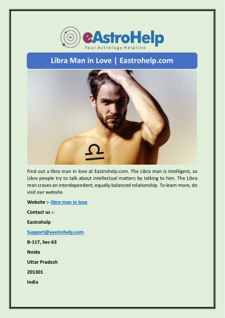 Libra Man in Love | Eastrohelp.com