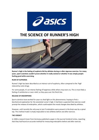 The Science of Runner's High