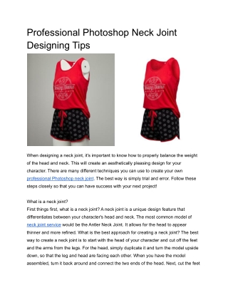 The Secret of Successful How to Neck Joint in Photoshop