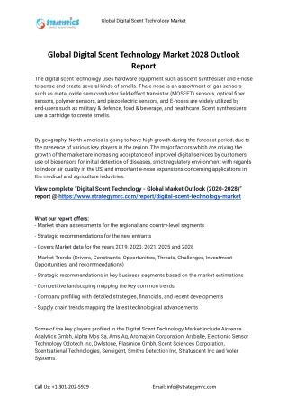 2021 Digital Scent Technology Market Global Analysis Report