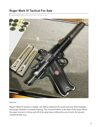 Ruger Mark IV Tactical