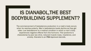 Is Dianabol,the best Bodybuilding Supplement