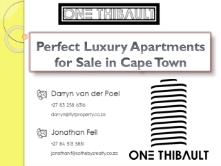 Perfect Luxury Apartments for Sale in Cape Town