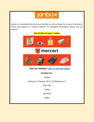 Buy On Mercari Japan  Janbox
