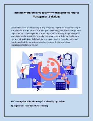 Increase Workforce Productivity with Digital Workforce Management Solutions