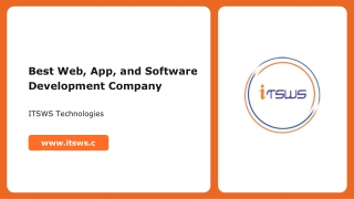 Leading Web, App, and Software Development Company - ITSWS Technologies