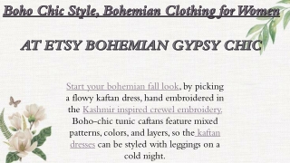 Boho Chic Style, Bohemian Clothing for Women