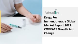 Global Drugs for Immunotherapy Market Share, Growth Factors, Outlook 2021-2030