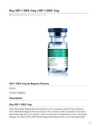 IGF-1 DES 1mg by Magnus Pharma