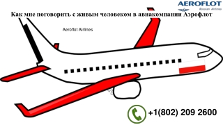 Как мне поговорить с живым человеком в авиакомпании Аэрофлот