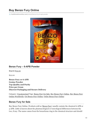 Benzo Fury – 6-APB Powder