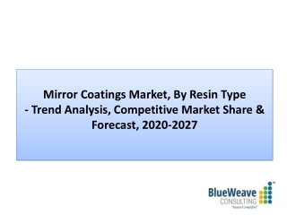 Mirror Coatings Market Research Report 2021