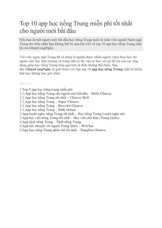 App học tiếng Trung