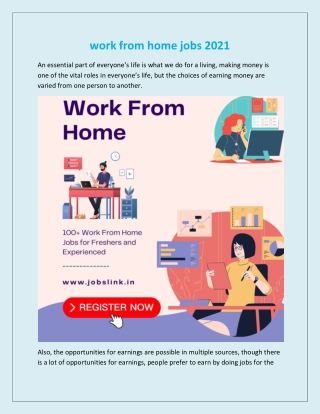 work from home jobs 2021