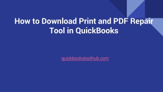 How to Download Print and PDF Repair Tool in QuickBooks