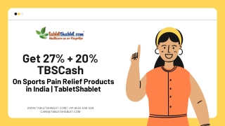 Get 27%   20% TBSCash On Sports Pain Relief Products in India | TabletShablet