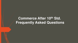 Commerce after 10th std frequently asked questions