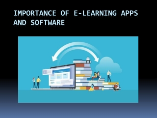 Importance of E-learning Apps and software