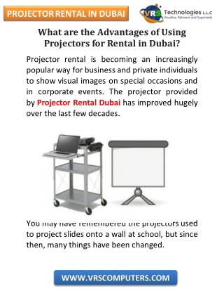 What are the Advantages of Using Projectors Rental in Dubai