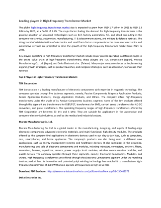High-Frequency Transformer Market