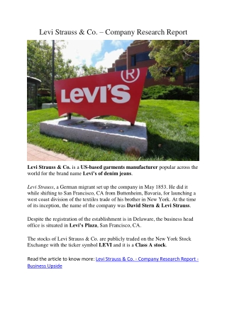 Levi Strauss