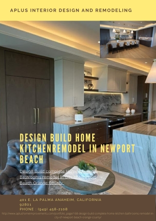 Design Build Home Kitchenremodel in Newport Beach