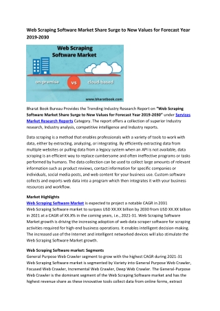 Global Web Scraping Software Market Research Report 2019-2030