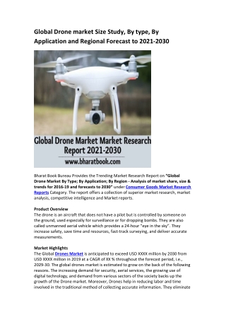 Global Drone market Research Report 2021-2030