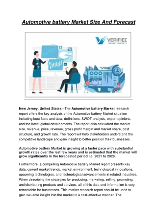 Automotive battery Market