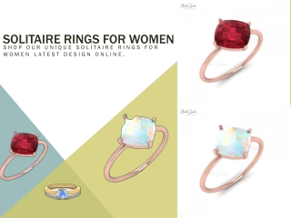 Shop Our Unique Solitaire Rings For Women Latest Design Online.