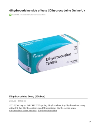 Dihydrocodeine 30mg