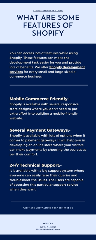 What Are Some Features Of Shopify