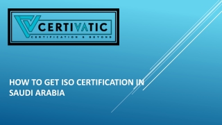 How to get ISO Certification in Saudi Arabia