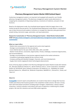 Pharmacy Management System Market Forecasts to 2028