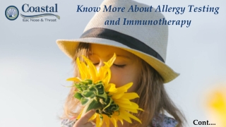 Allergy Testing & Immunotherapy Services - Coastal Ear Nose & Throat