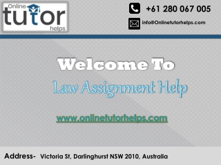Law Assignment Help PPT