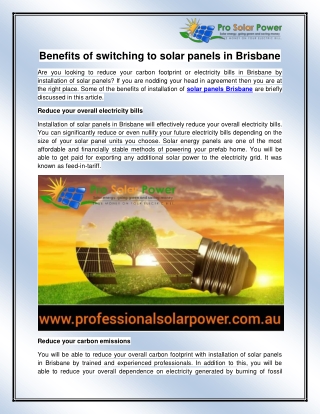 Solar System Installation in Brisbane