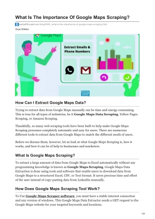 1What Is The Importance Of Google Maps Scraping