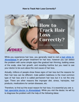 How to Track Hair Loss Correctly?