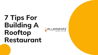 7 Tips For Building A Rooftop Restaurant