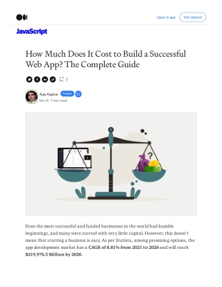 How Much Does It Cost to Build a Successful Web App? The Complete Guide