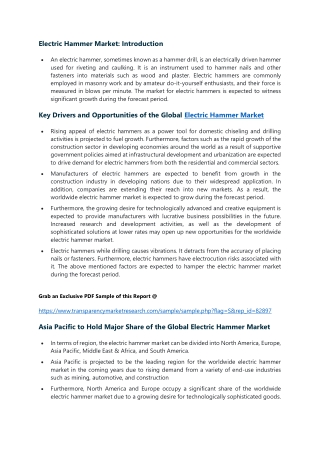 Electric Hammer Market