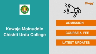 Khwaja Moinuddin Chishti Urdu - [KMCU], Lucknow