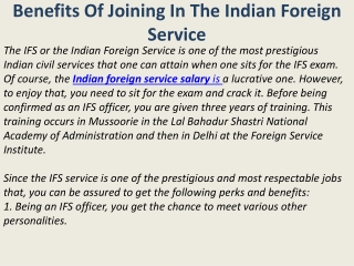 Benefits Of Joining In The Indian Foreign Service-converted