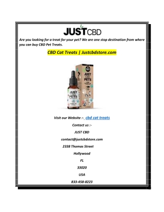 CBD Cat Treats  Justcbdstore.com