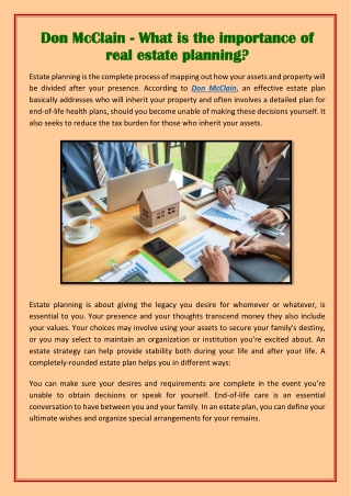 Don McClain - What is the importance of real estate planning-converted
