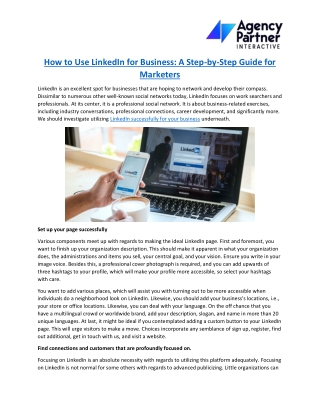 How to Use LinkedIn for Business A Step-by-Step Guide for Marketers