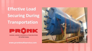 Effective Load Securing During Transportation