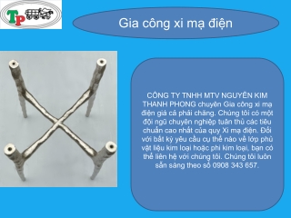 Gia công xi mạ điện