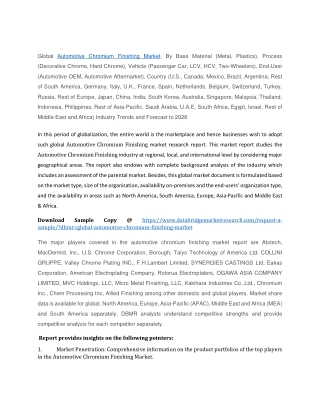 Automotive Chromium Finishing Market